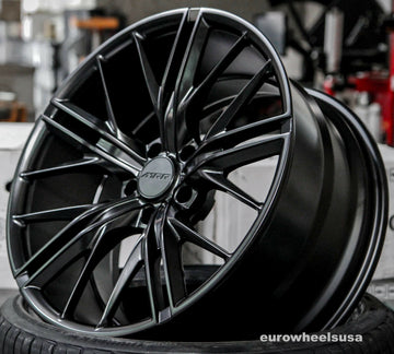 Pair of Two 20x10 / 20x11 5x120 MRR M650 Black Wheels For Chevy Camaro