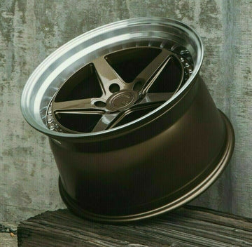 19x11 +22 5x114.3 AodHan DS05 Wheels Rims Bronze 19 Inch Concave Set 4