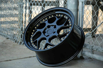 18" Gloss Black Aodhan DS01 Wheels 18x8.5 +35 / 18x9.5 +30 5x114.3 Rims Set 4