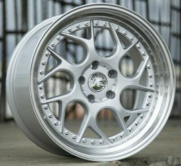 Aodhan DS01 Wheels 18x9.5 5x100 +35 18 Inch Silver Machined Lip Rims Set 4