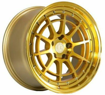 18x9.5 Aodhan AH04 5x100 +35 Gold Machined Face 18" Wheels (Set of 4)