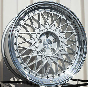 18x8.5 +35 18x9.5 +30 5x100 Aodhan AH05 Silver Machined Wheels Rims Set (4)