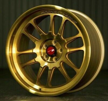 18" Aodhan Ah07 Gold Machined Wheels 18x8.5 +35 5x100 Fit VW Jetta Rims (Set 4)