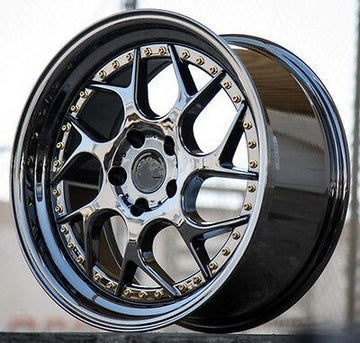 Aodhan 18x9.5 5x100 +35 Black Vacuum DS01 Wheels 18 Inch Rims Set 4