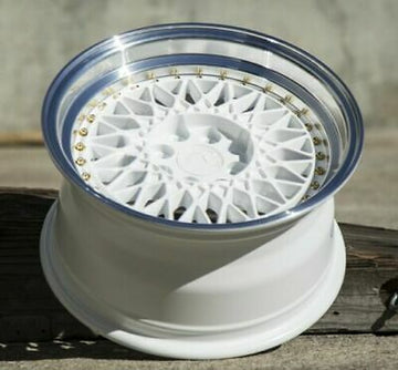 AODHAN AH05 16x8 4x100 / 4x114.3 +15 White Machined Lip Wheels 16" Rims Set 4