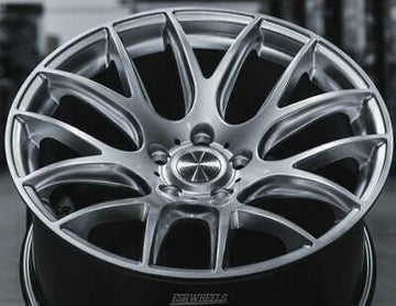 18" Hyper Silver ESR SR12 Wheels 18x9.5 / 18x10.5 +22 5x114.3 Concave Rims Set 4
