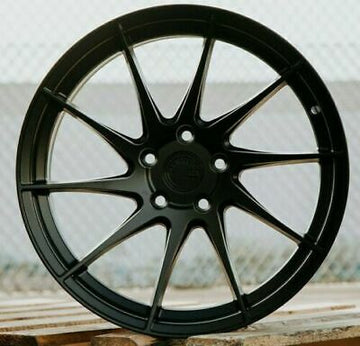 Aodhan AH09 18x8.5 +35 5x112 Matte Black Directional 18 Inch Wheels Rims Set 4