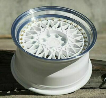 AODHAN AH05 17x9 4x100/4x114.3 +25 White with Machined Lip Wheels 17" Rims Set 4