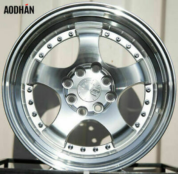 AodHan AH03 17x9 4x100 / 4x114.3 +25 Silver Wheels 17 Inch Rims Set 4