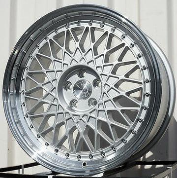 18x9.5 Aodhan AH05 AH5 5x100 +35 Silver Machined Wheels Rims Set (4)