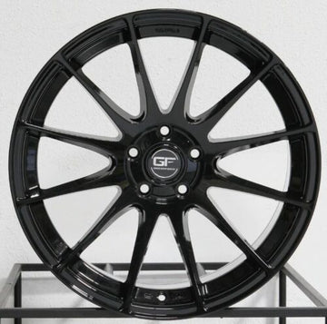 19" MRR GF6 Gloss Black Wheels 19x8.5 5x120 +35 Ground Force Rims Set 4