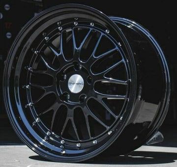 17" ESR SR05 Gloss Black Wheels 5x114.3 17x8.5 +30 Rims For Honda Civic Accord