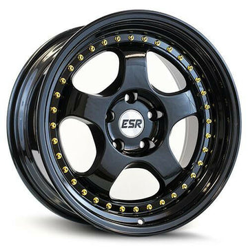 ESR SR06 18" Gloss Black Wheels 18x8.5 +30 / 18x9.5 +35 5x114.3 Staggered Set 4