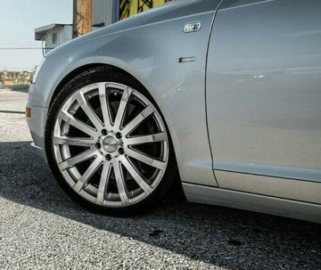 18" MRR HR9 Wheels 18x8.5 +25 5x112 Silver Machined Rims Set (4)