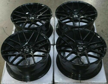 MRR GF7 Wheels Fit BMW 135 325 328 330 Z4 E36 M3 18x8/18x9 Black 18" Rims Set 4