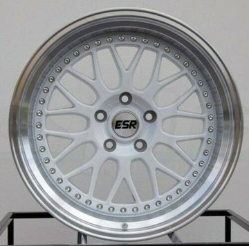 19 ESR SR01 White Wheels 19x8.5 +30 5x114.3 Rims Set Fits Accord Lexus Maxima