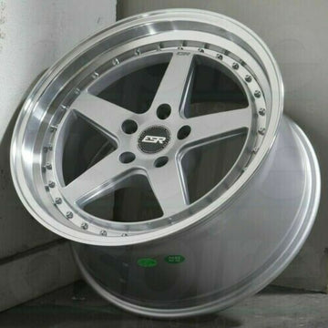 19" ESR CS5 Silver Machined Lip Wheels 19x8.5 +30 5x120 Rims Set 4