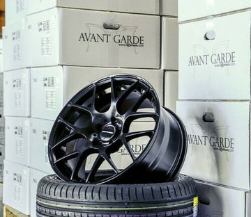 18" Black Avant Garde M310 Wheels 18x8 +45 5x112 Fits VW Golf GTI Passat Audi A3