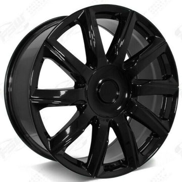 26" Gloss Black Platinum Style Wheels Fits Cadillac Escalade 26x10 Rims Set 4