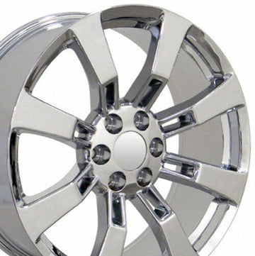 22" Wheels Set For CMC Savana Sierra Yukon Cadillac Escalade Chrome Rims Set (4)