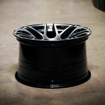 18x10.5 +22 ESR RF1 Concave Wheels 18" 5x120 Hyper Black Rotary Forged Rims