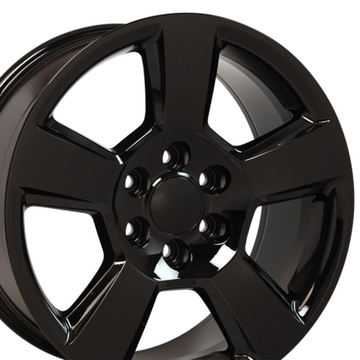20x9 Black Wheels for Chevy Tahoe Suburban Blazer Silverado 1500 20" Rims Set 4