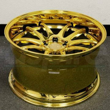 19x9.5 +15 /19x11 +15 AodHan DS02 Wheels 5X114.3 Vacuum Gold 19 Inch Set 4