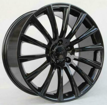 22" Black Wheels Fits Mercedes S550 S600 S63 CL500 CL600 CL63 22x9 / 22x10 Rims