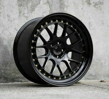 19x9.5 +22  5x114.3  AodHan DS06 Wheels Gloss Black 19" Rims Set 4