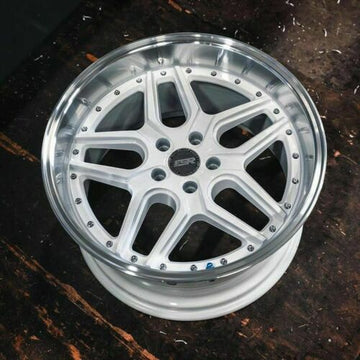 19 Inch ESR CS15 Gloss White Machined Lip Wheels 19x9.5 +22 5x114.3 Rims Set 4