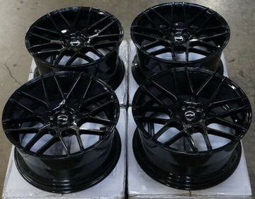 18x9 MRR GF7 Wheels Gloss Black 18" 5x100 Fits Scion FRS BRZ TC Rims Set 4