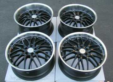 MRR GT1 Gloss Black Wheels For Chevrolet Corvette C5 19x8.5 / 20x10 (Rims Set 4)