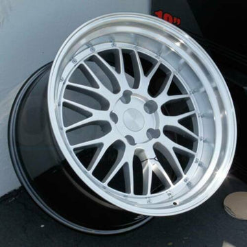 19 Inch ESR SR05 Silver Wheels 19x9.5 / 19x10.5 +22 5x114.3 Deep Lip Rims Set 4