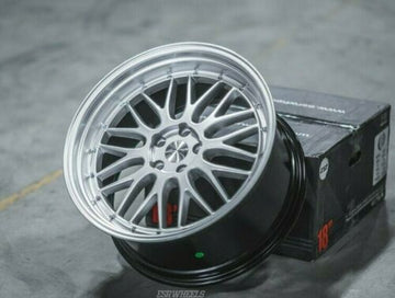 ESR SR05 Hyper Silver Machined Lip 18x10.5 +22 5x114.3 Wheels 18 Inch Rims Set 4