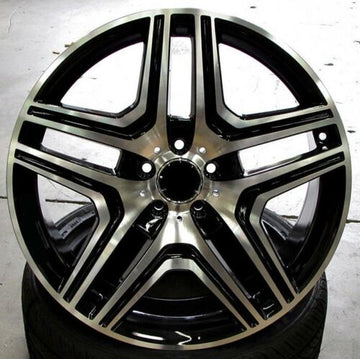 20x9.5 Black Machined Wheels For Mercedes G Wagon G500 G550 G55 5x130 Rims Set 4