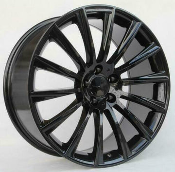 One 22x10 Wheel Gloss Black 5x112 +43 SPARE RIM