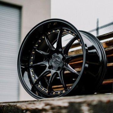 18x10.5 Gloss Black Wheels Aodhan DS07 DS7 5x114.3 +22 Rims 18 Inch Rims Set 4