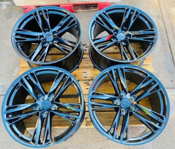 20" Wheels Fit Chevy Camaro SS LT RS Style 20x10 / 20x11 Gloss Black 5x120 Rims