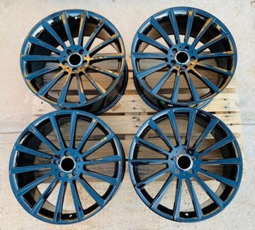 19x8.5 Wheels Fit Mercedes S430 S500 S550 E320 19" Gloss Black Rims Set 4