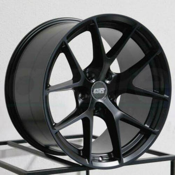 19x10.5 +22 ESR RF2 Concave Wheels 19" 5x120 Mate Black Rotary Forged Rims