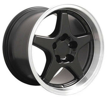 17x11/17x9.5 Wheels Fit Corvette Camaro ZR1 Style Black Rims Staggered (SET 4)