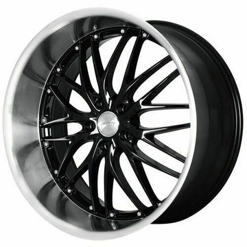 22" MRR GT1 Wheels Gloss Black Machined Lip 22x10.5 +20 5x114.3 Rims Set 4