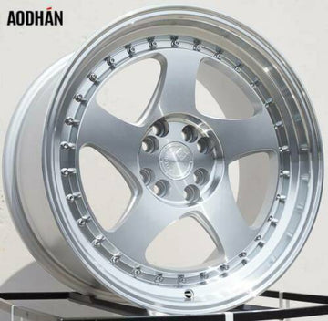 AodHan AH01 Wheels 15x8 4x100 / 4x114.3 +20 Silver Machined Face 15" Rims Set 4