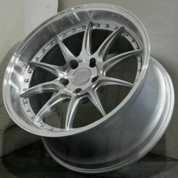 18x9.5 Silver Wheels Aodhan DS07 DS7 5x114.3 +22 Rims 18 Inch Set 4
