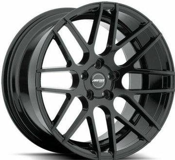 18x8/18x9 5x100 MRR GF7 Wheels Black Staggered 18" Rims Fits Jetta Golf GTI MK4