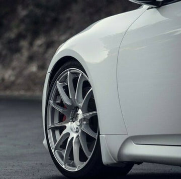 20" MRR GF6 Silver Machined Wheels 20x9 5x108 +38 Ground Force Rims Set 4