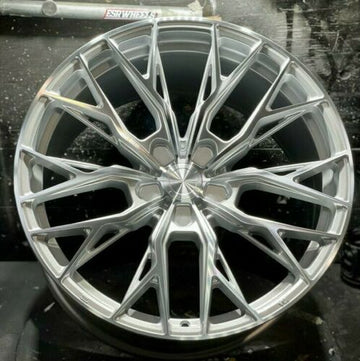 19x8.5 / 19x9.5 +20 5x120 MRR GF5 Wheels Silver 19" Ground Force Rims Set 4