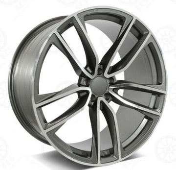 22" Gunmetal Wheels Fit Mercedes S550 S600 S63 CL500 22x9 / 22x10.5 Rims Set 4