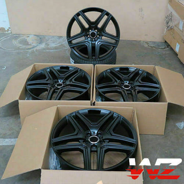 22" Satin Black Wheels For Mercedes G500 G550 G600 G55 G63 22X10 Rims Set (4)