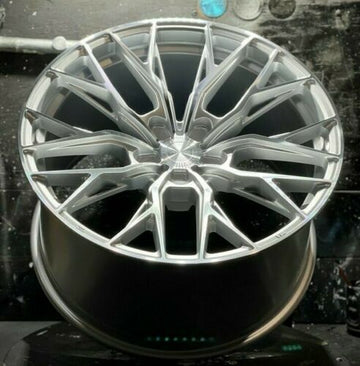 18x8.5 / 18x9.5 +20 5x114.3 MRR GF5 Wheels Silver 18" Ground Force Rims Set 4